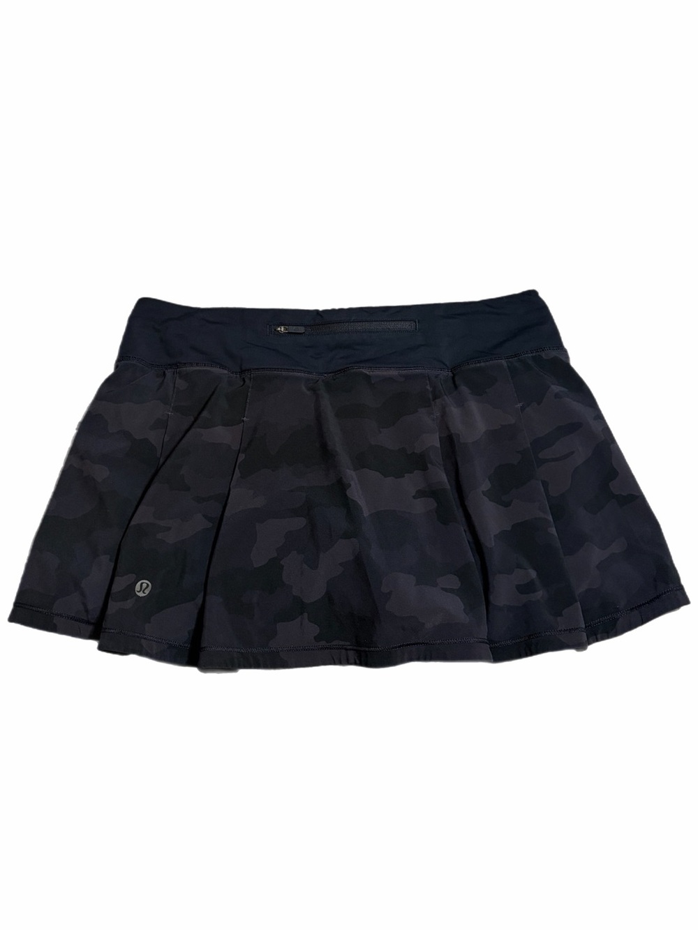 Lululemon Pace Rival Mid-Rise Skirt 13” No Panels Heritage 365 Camo Coal Black 8